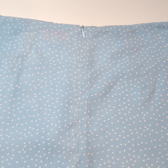 Re:Named Polka Dot Chiffon Mini Skirt Pencil Spring Easter Baby Blue Size Small - Picture 5 of 8